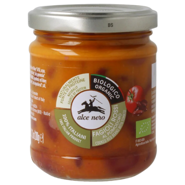 Alce Nero Bio Gekochte Kidneybohnen in Tomatensauce, 200g