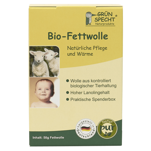 Grünspecht Bio-Fettwolle