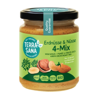 TerraSana Bio 4-Mix Mischmus mit Erdnüssen TerraSana Bio 4-Mix Mischmus mit Erdnüssen