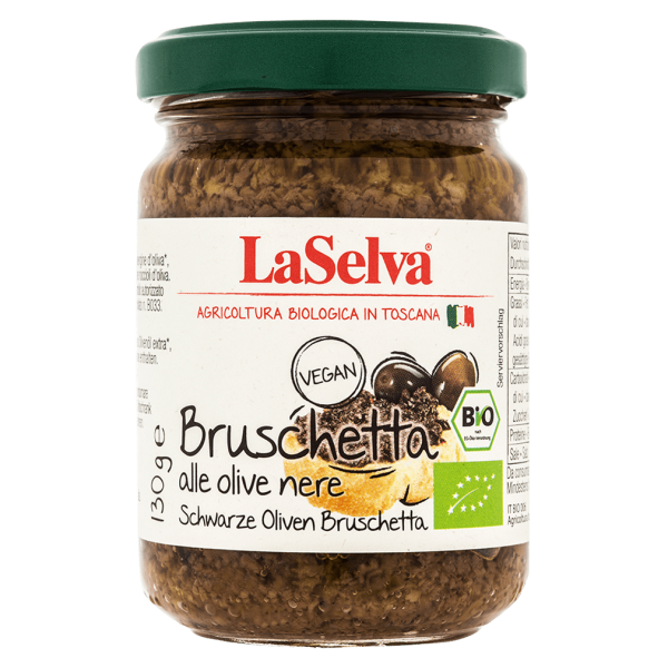 LaSelva Bio Bruschetta Olive schwarz 130g