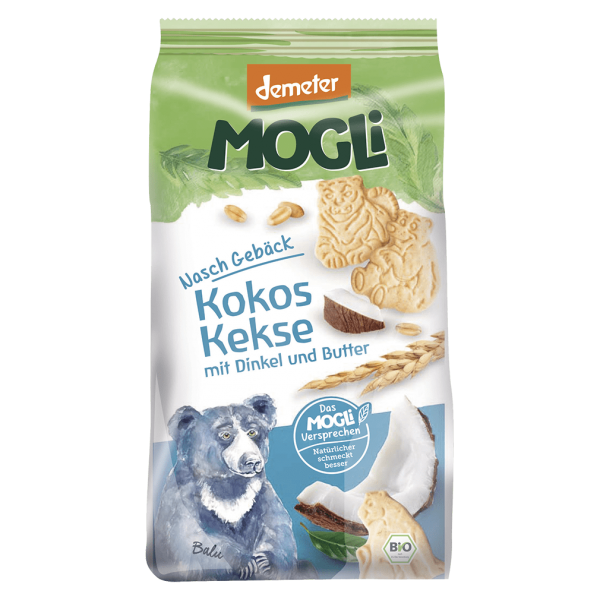 MOGLi Bio Nasch Gebäck - Kokos Kekse mit Dinkel und Butter MHD 19.10.2023