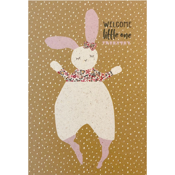 kikadu Geburtskarte Hase Millefleurs (10 St.)