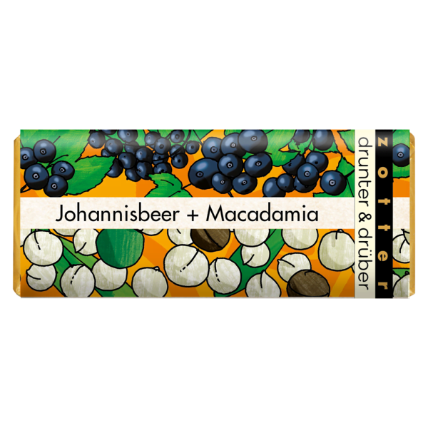 Zotter Bio drunter &amp; drüber Johannisbeer &amp; Macadamia