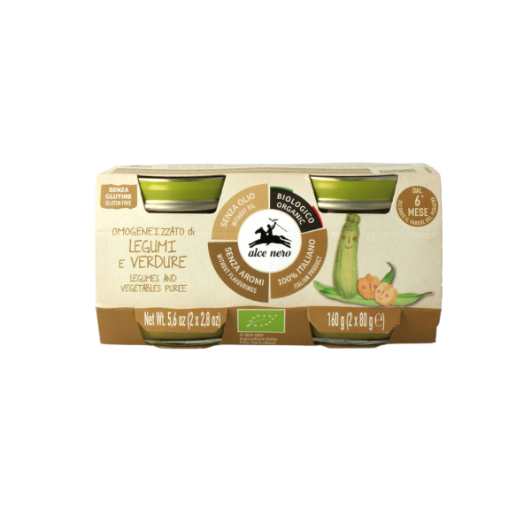 Alce Nero Bio Hülsenfrüchte- und Gemüsebrei Baby Food
