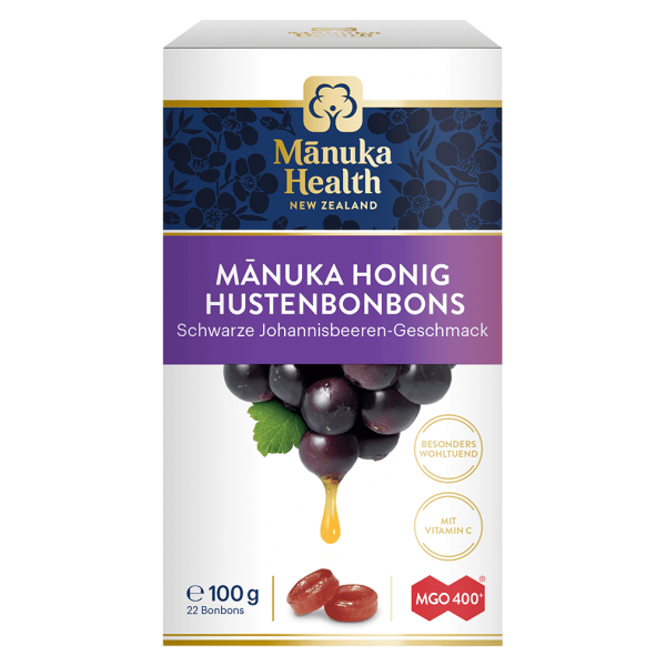 Manuka Health Hustenbonbons Schwarze Johannisbeere