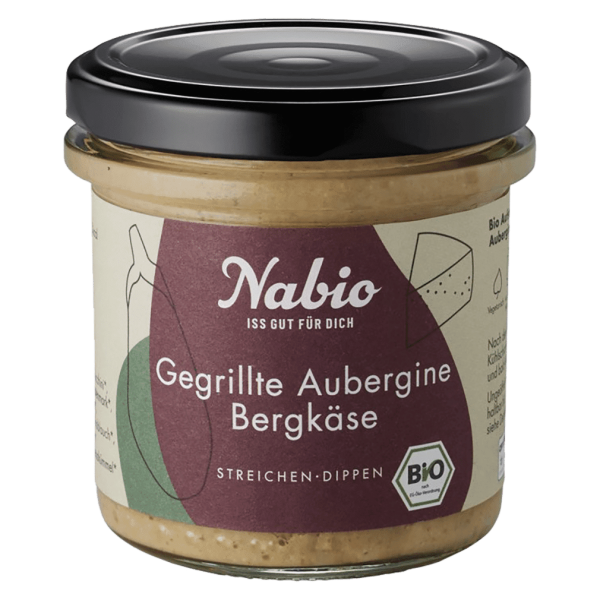 NAbio Bio Aufstrich Gegrillte Aubergine Bergkäse