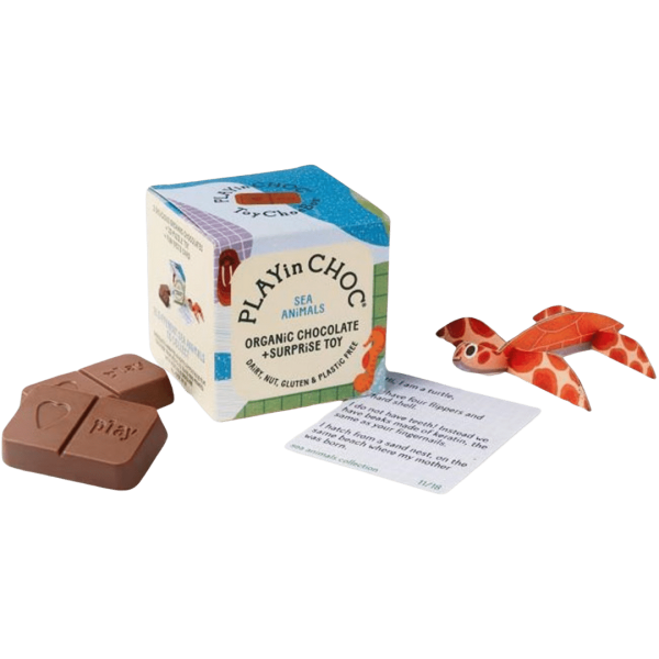 PLAYinCHOC Bio Überraschungswürfel Tiere des Ozeans