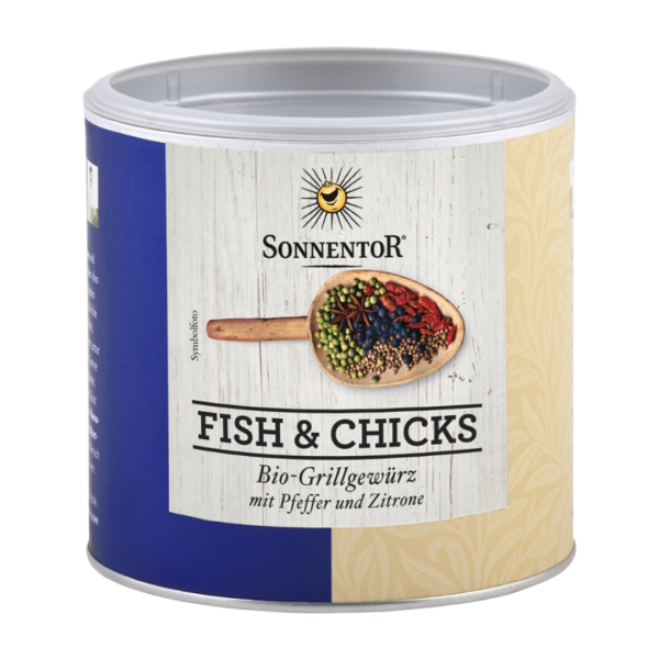 Sonnentor Bio Fish &amp; Chicks Grillgewürz 220 g, Gastrodose klein