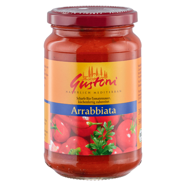 Gustoni Bio scharfe Tomatensauce, Arrabbiata