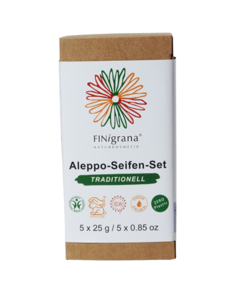 Finigrana Aleppo Gästeseifen Set "Traditionell" 5 x 25g