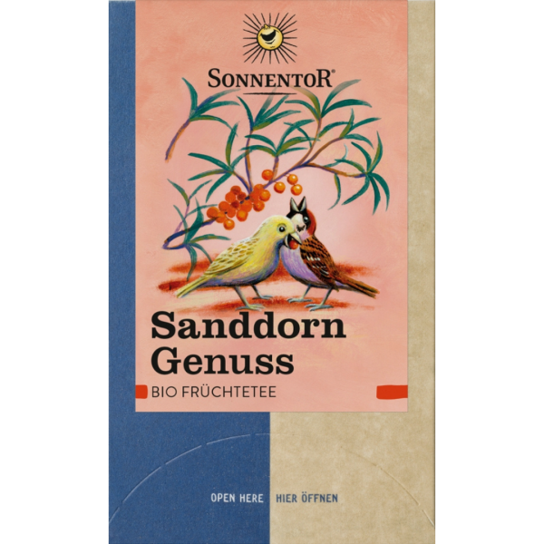 Sonnentor Bio Sanddorn Genuss Früchtetee 54 g, Doppelkammerbeutel
