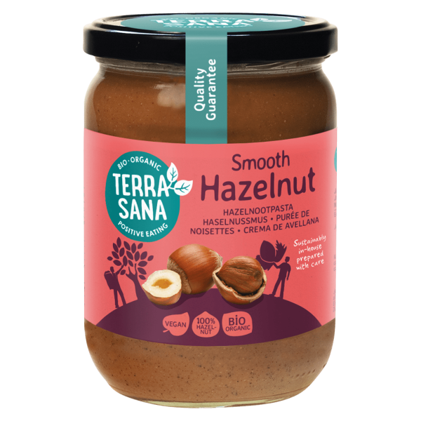 TerraSana Bio Haselnussmus aus gerösteten Haselnüssen, 250g