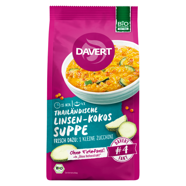 Davert Bio Thailändische Linsen-Kokos-Suppe