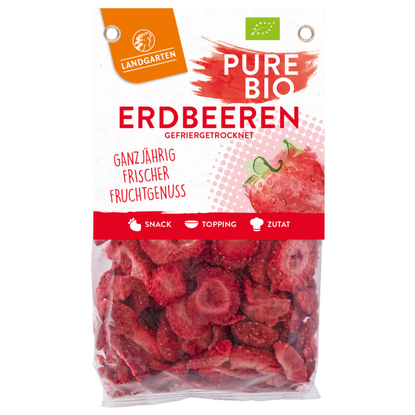 Landgarten Bio Erdbeeren gefriergetrocknet, 20g