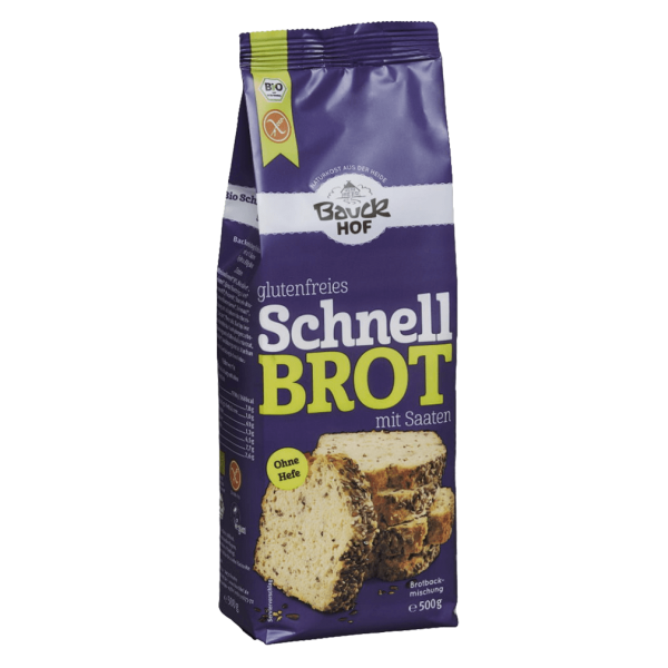 Bauckhof  Bio Schnellbrot mit Saaten glutenfrei