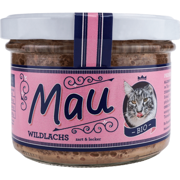 Wuff &amp; Mau Bio Katzennahrung Wildlachs