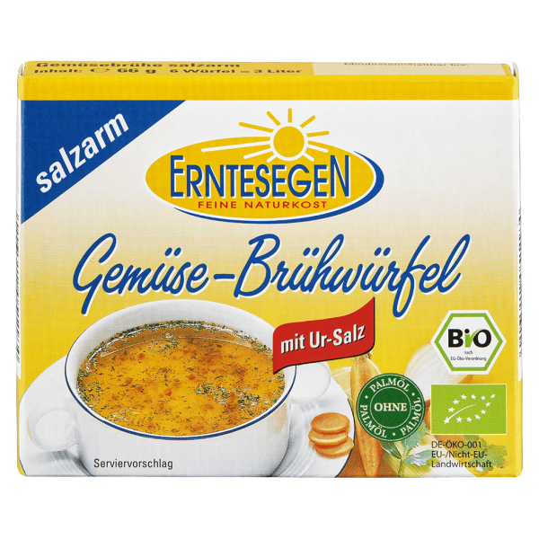 Erntesegen Bio Gemüse Brühwürfel, salzarm