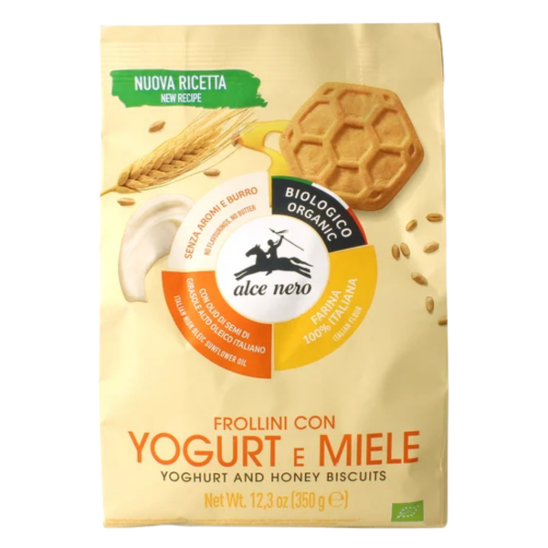 Alce Nero Bio Guetzli mit Joghurt und Honig, 350g