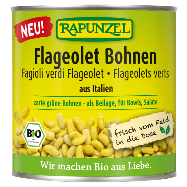 Rapunzel Bio Flageolet Bohnen in der Dose