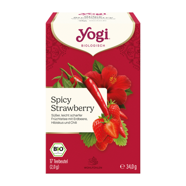 Yogi Tea Bio Tee Spicy Strawberry, 17 Beutel