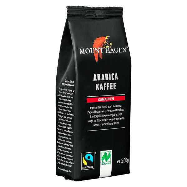 Mount Hagen Bio Arabica Röstkaffee, gemahlen, 250g