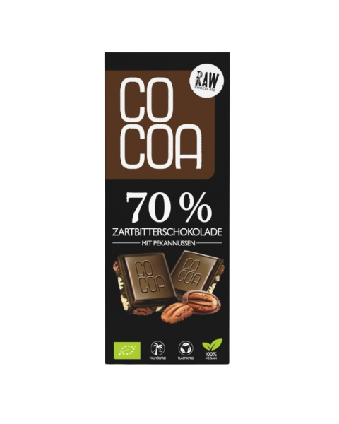 Cocoa Bio Zartbitter 70% Pekan