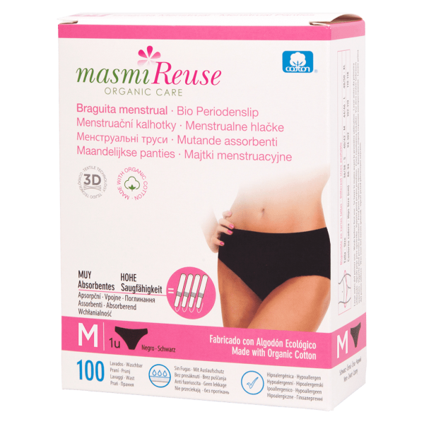 Masmi Organic Care Bio Periodenslips schwarz