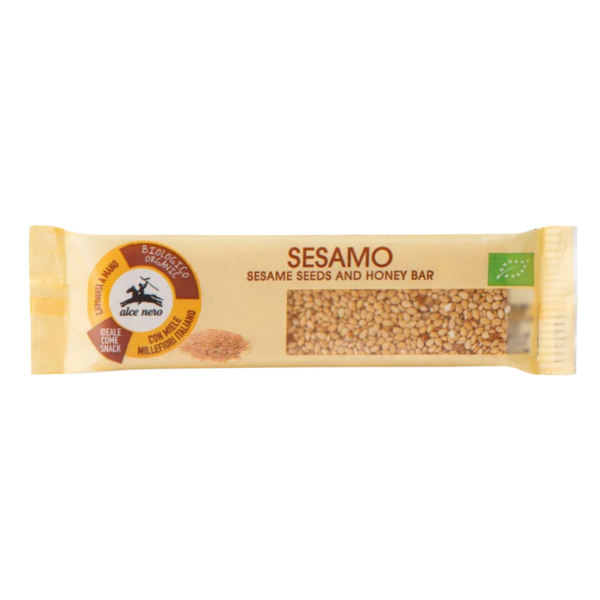 Alce Nero Bio Sesam-Honig-Riegel mit Blütenhonig, 22g