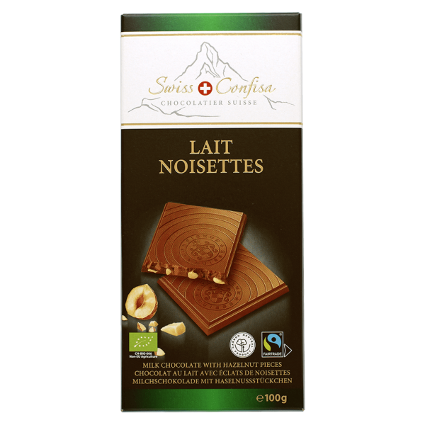 Swiss Confisa Bio Lait Noisettes