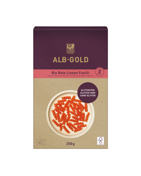 Alb-Gold Bio Rote Linsen Fusilli