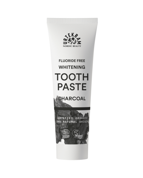 Urtekram Toothpaste Charcoal Whitening Fluoride Free
