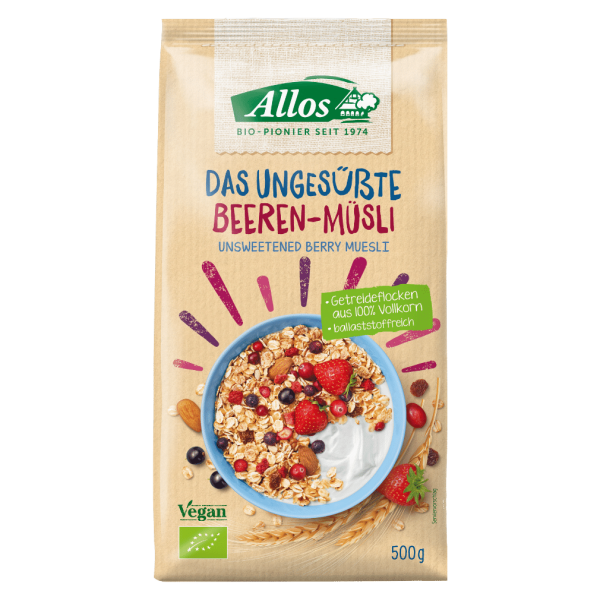 Allos Bio Das Ungesüßte Beeren-Müsli