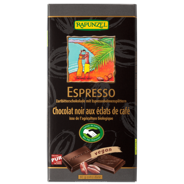 Rapunzel Bio Zartbitter Schokolade 51% Kakao mit Espressobohnen
