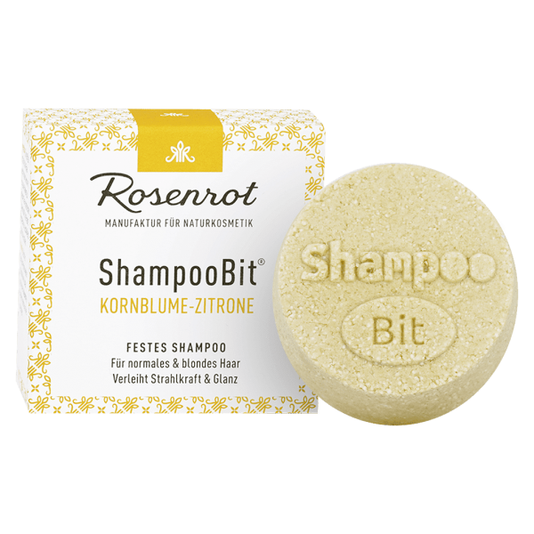 Rosenrot Festes Shampoo Kornblume-Zitrone