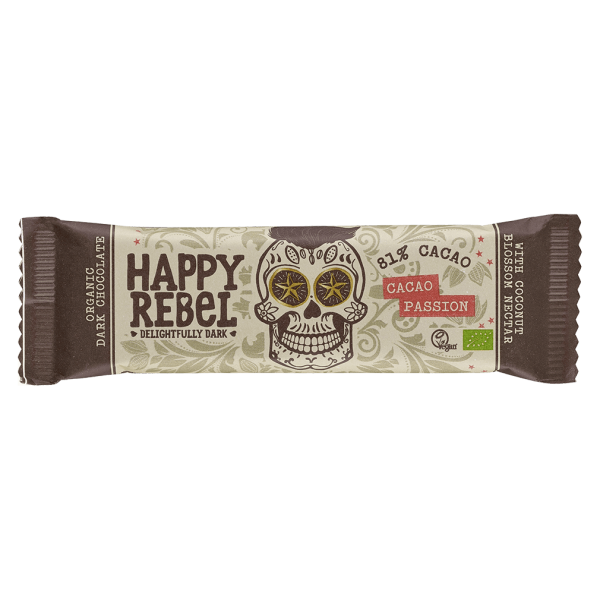 Happy Rebel Bio Schokoriegel Cacao Passion