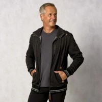 Spirit of Om Sweatjacke Men Schwarz Melange mit Stehkragen Spirit of Om Sweatjacke Men Schwarz Melange mit Stehkragen