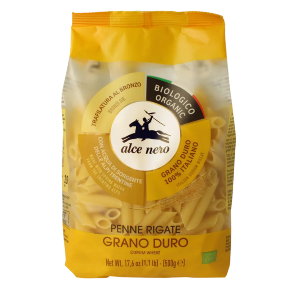 Alce Nero Bio Penne Rigate aus Hartweizen, 500g