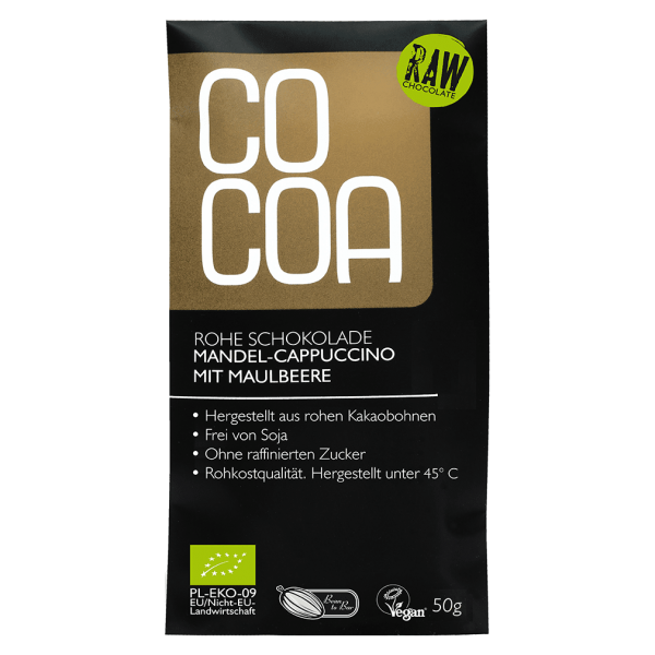 Cocoa Bio Rohschokolade Mandel-Cappuccino