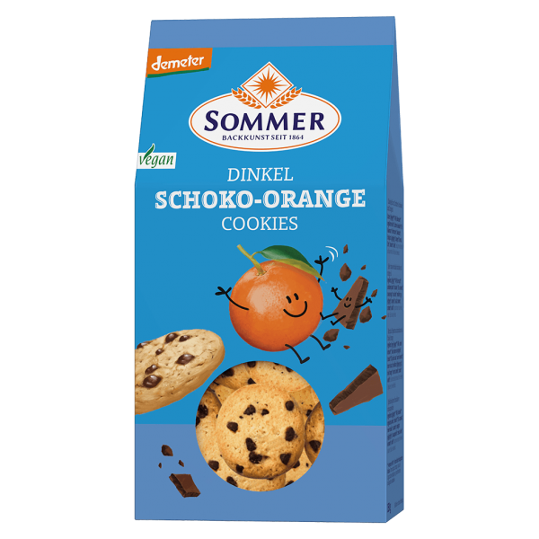 Sommer Bio Dinkel Schoko-Orange Cookies