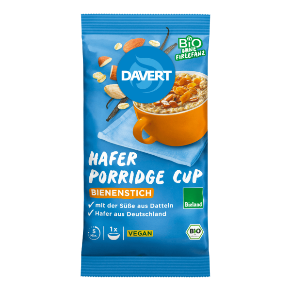 Davert Bio Porridge-Cup Bienenstich