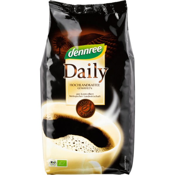dennree Bio Daily-Kaffee, gemahlen