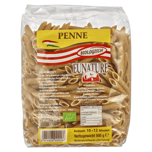 Eunature Bio Vollkorn Penne