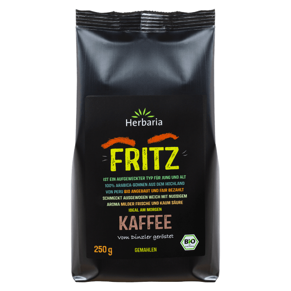 Herbaria Bio Kaffee Fritz gemahlen, 250g MHD 07.06.2024