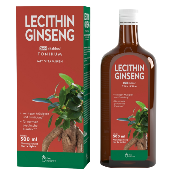 Doc Nature’s Lecithin Ginseng Tonikum mit B-Vitaminen, 500 ml