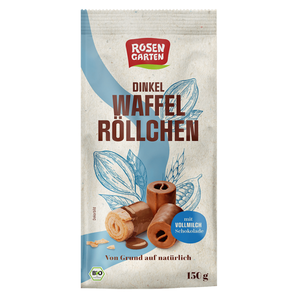 Rosengarten Bio Dinkel Waffelröllchen