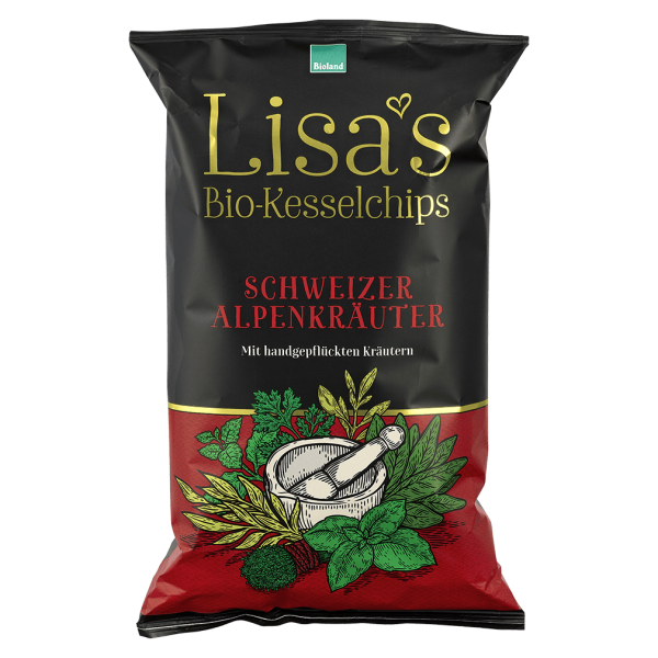 Lisa&#039;s Bio Kesselchips mit Schweizer Alpenkräutern