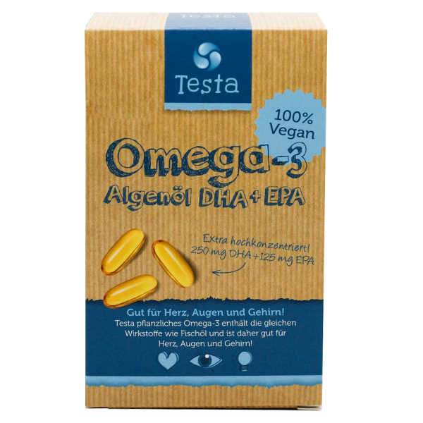 Testa Algenöl Omega-3 DHA + EPA Kapseln, 45Stk
