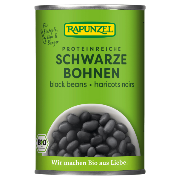 Rapunzel Bio Schwarze Bohnen in der Dose