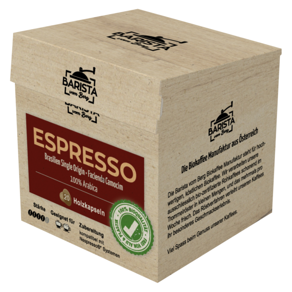 Barista vom Berg Bio Kaffeekapseln Espresso MHD: 07.07.2023