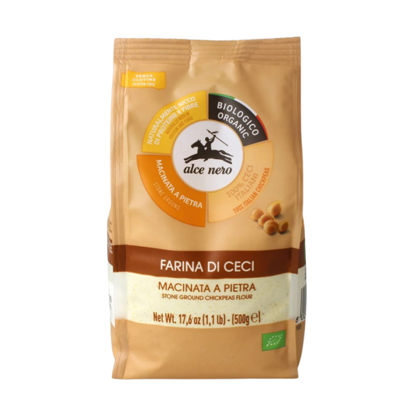 Alce Nero Bio Kichererbsen-Sorghummehl Stein gemahlen, 400g